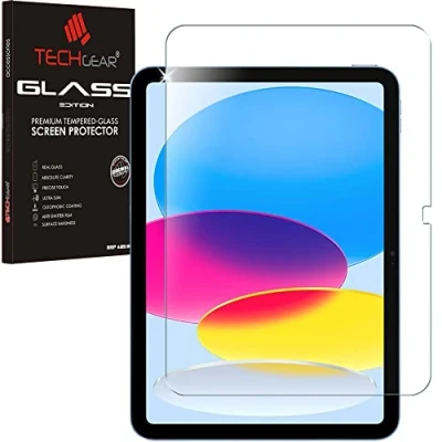 Image of TECHGEAR iPad 10 10.9&quot; 2022 Glass Screen Protector, Tempered Protector [9H Hardness] [Crystal Clarity] [Scratch Resistant] [No Bubble] for 10th Generation
