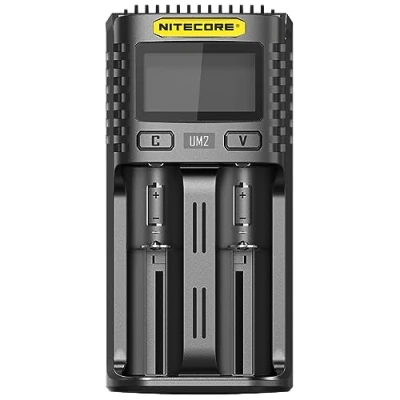 Image of Nitecore Dermacol DC UM2 Universal Charger UMS2 1500mA USB Adult Unisex, Black, L: 152 x W: 73 H: 40