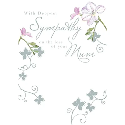 Image of Sympathy Loss Of Mum Greeting Card Foil Finished Ling Design Cards GHS149W