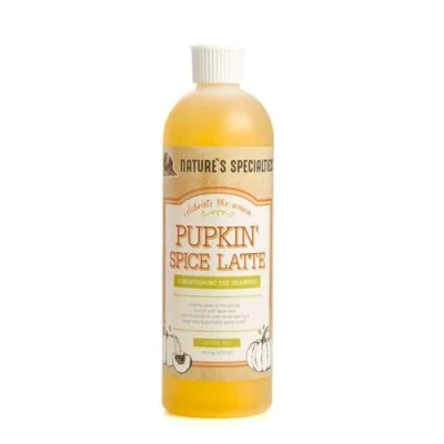 Image of Nature&#039;s Specialties Pupkin&#039; Spice Latte Dog Shampoo Conditioning for Dogs Gently Cleans &amp; Moisturises Coat Revitalises Restores Long Lasting Pumpkin Scent, 473ml