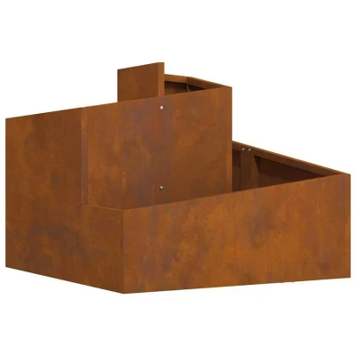 Image of vidaXL Pots &amp; Planters Corten Steel Medium Durable Metal Planter