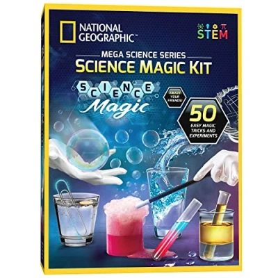 Image of NATIONAL GEOGRAPHIC Science Magic Set Kit for Kids with 50 Unique Experiments and Tricks, Chemistry STEM Toy, A Great Gift Boys Girls