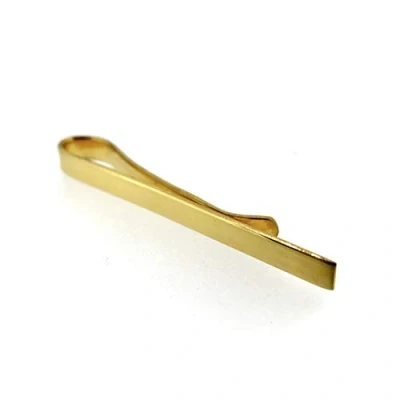 Image of ROBERTS 18ct Gold Vermeil Tie Clip 4mm Hallmarked Slide