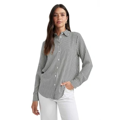 Image of DeFacto Women&#039;s I8266az Shirt, Black, XL