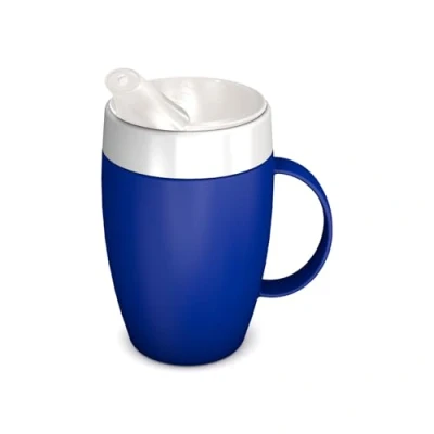 Image of Ornamin Mug with Internal Cone 140 ml Teal and Thermal Function Spouted Lid (model 905 + 806) drinking aid, feeding cup