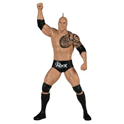 Image of Hallmark Keepsake Christmas Ornament 2023, WWE The Rock Wrestling Ornament, Gifts for Fans