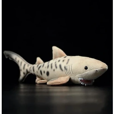 Image of lilizzhoumax Simulation Tiger Shark Plush Toy 54cm/21, Realistic Stuffed Animal Zebra Shark, Cute Soft Home Decoration Toys, Gift for Friends and Kids