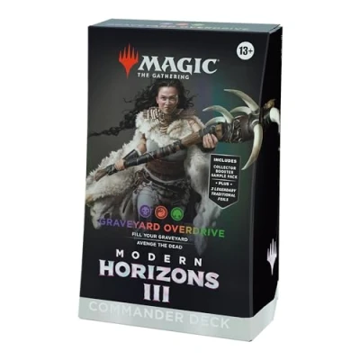Image of Magic: The Gathering Modern Horizons 3 Commander Deck Graveyard Overdrive (100 Card Deck, 2 Collector Booster Sample Pack + Accessories) (English Version)