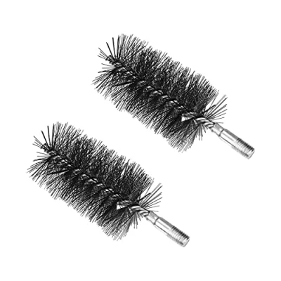 Image of Utoolmart Steel Wire Tube Cleaning Brush, Round Chimney M12 Threaded Interface 65mm Diameter 160mm Length, 5pcs