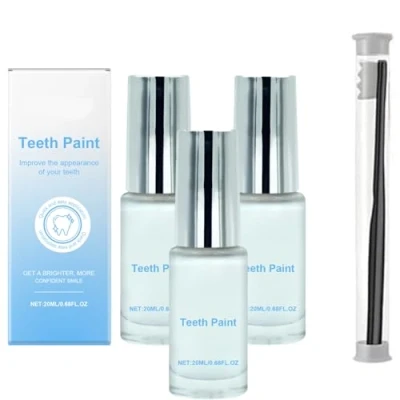 Image of Celsky Teeth Paint, Tooth Paint White, Smile for Teeth, Gets You Instantly Whiter &amp; Boost Confidence and Long Lasting Results (3PCS)