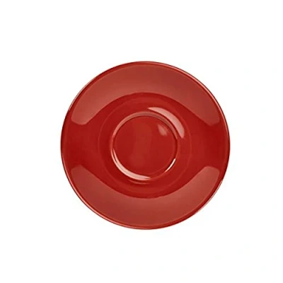 Image of Genware NEV 182115R Royal Saucer, 16 cm, Red (Pack of 6)