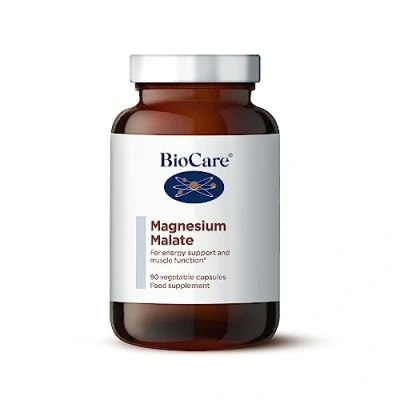 Image of BioCare Magnesium Malate Provides A Complex of Malic Acid and for Energy Support Muscle Function Suitable Vegetarians Vegans 90 Capsules