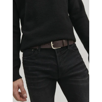 Image of JACK &amp; JONES Men&#039;s Jacharry Belt Noos Belt, Brown (Black Coffee Black Coffee), 42 (Manufacturer size: 95)
