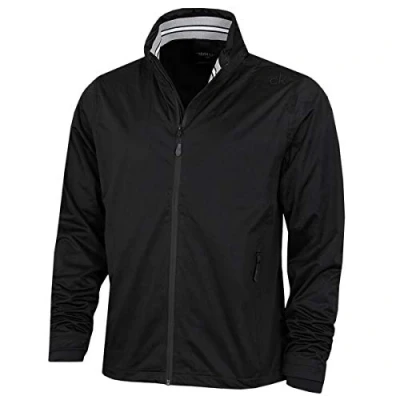Image of Calvin Klein Mens Collar Detail Waterproof Jacket Black/Black M