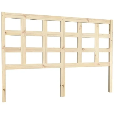 Image of vidaXL Bed Headboard Made of Solid Wood Pine Comfortable and Chic with a Rustic Touch for Your Bedrooms 145.5x4x100cm Brown