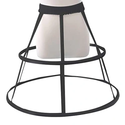 Image of GUMEI Petticoat Women Girls Elastic Waistband Adjustable Pannier White Black 2 Hoop Cage Skirt Wedding Bridal Crinoline Underskirt Bustle