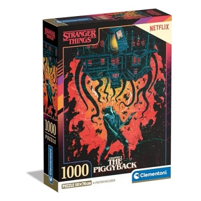 Image of Clementoni Jigsaw Puzzle Stranger Things 1000 Pieces Poster Included, For Adults 14 99 Years, Gift Men/Women, Netflix Series, Underground, Made In Italy, 39860