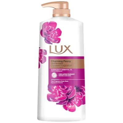 Image of LUX Charming Peony Body Wash with Orange Oil Men&#039;s &amp; Women&#039;s Aromatic, Long Lasting Fine Fragrance Shower Gel, Nourishing Cleanser, Aromatic Bath Soap Pack of 1, 1L