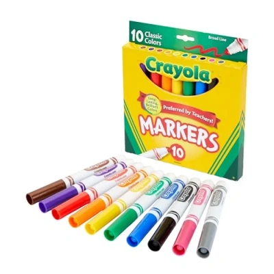 Image of CRAYOLA Classic Colors Broad Line Markers,10 Count (Pack of 6)