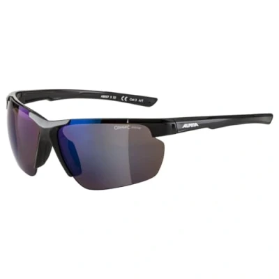 Image of ALPINA Unisex Adult, DEFEY HR sports glasses, black gloss, One Size