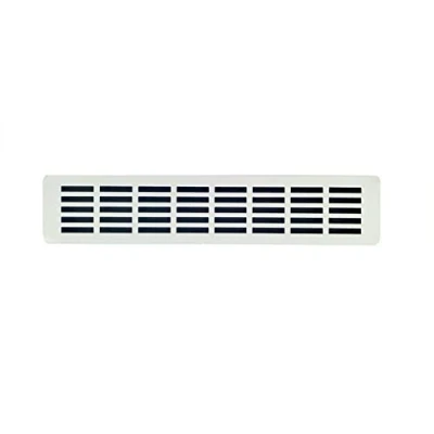 Image of Kitchen Worktop Aluminium Air Vent Grate Powder Coated in White RAL 9016, Plinth Heat Ventilation Grille 33 x 7 cm / 13 3 inches, Closet Grille.