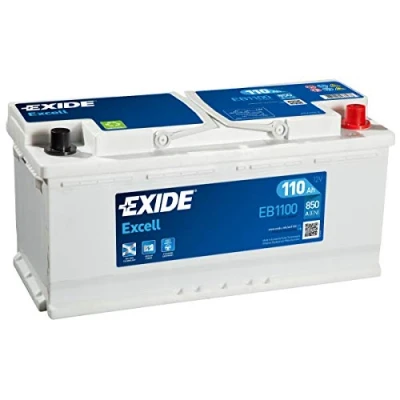 Image of EXIDE Excell EB1100 TYPE 020 Car Van Battery 12V 110Ah 850A (MADE IN EUROPE) 3 Year Warranty