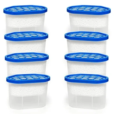 Image of Dehumidifiers Disposable 500ml Pack of 8 Interior Dehumidifier Moisture Absorber Ideal to Reduce Garage Mould Mildew &amp; Condensation for Bedroom, Caravan, Boats, Sheds Basement