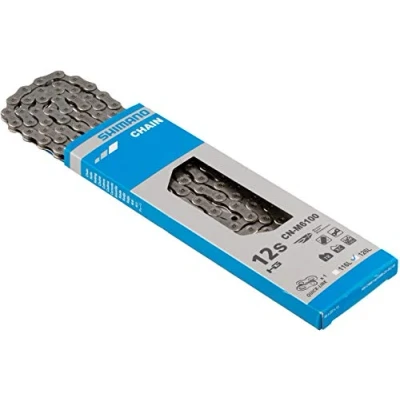 Image of Shimano Deore CN M6100 chain with quick link, 12 speed, 126L silver,ICNM6100126Q