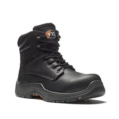 Image of V12 Footwear Unisex Adults VR600 01 10 Bison IGS Boots Size Black, UK