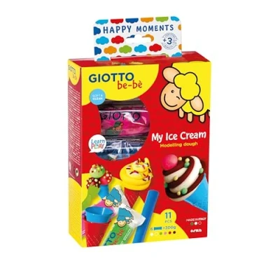 Image of GIOTTO be bè My Ice Cream Modelling Dough Set, Assorted Colours and Tools, Ideal for Children