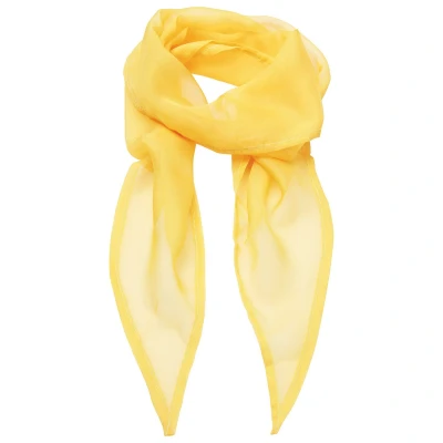 Image of Premier Unisex Adult Colours Chiffon Scarf (Sunflower) Yellow One Size