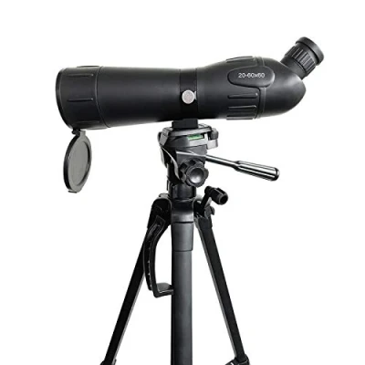 Image of Ex Pro 20 60x60 HD Spotting Scope with Tripod and Carrying Bag, 45 Degree Angled Telescope for Target Shooting Wildlife Bird Watching Black