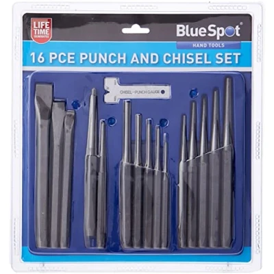 Image of Blue Spot 22447 Punch and Chisel Set, Silver, Set of 16 Piece