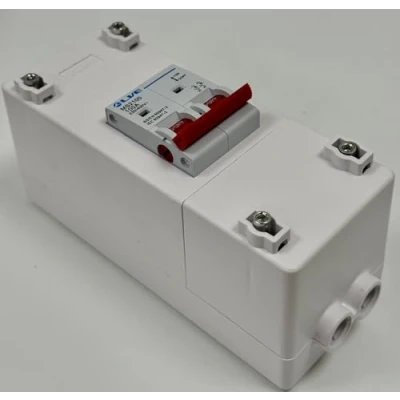 Image of 100 Amp Slimline Double Pole Meter Supply Tail Isolator, Box Isolator