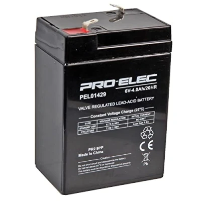 Image of PRO ELEC PEL01429 4Ah 6V AGM Lead Acid Battery