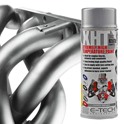 Image of BITS4REASONS NEW FORMULA E TECH XHT XTREMELY HIGH TEMPERATURE (SILVER) PAINT HEAT RATED TO APPROX 650 C (1200 F)