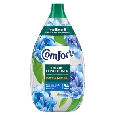 Image of Comfort Botanical Heavenly Fresh Fabric Conditioner softener with CrystalFresh transparent formula blooms in freshness, inspired by nature 960 ml (64 washes)