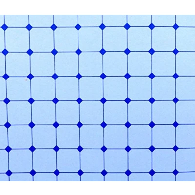 Image of Melody Jane Dolls House Blue on Tile Effect Paper Miniature 1:12 Scale Flooring