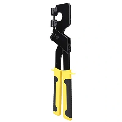 Image of Stud Crimper Chrome Vanadium Alloy Steel Punch Pliers Forceps Hand Tool with Rubber Handle