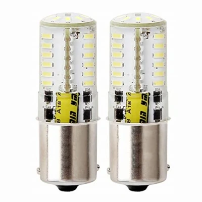 Image of PYRJIN Ba15s 1156 LED Bulb 12v P21W 1141 1003, 5W Cool White 6000K, Single Contact Bayonet, Used for Backup Reverse Lights Tail Lights, RV, Camper, Boat Lights. (2 Pack)