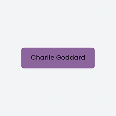 Image of 64 x No Iron Small Personalised Stick On Waterproof Washable Name Labels Great for Clothes, School Uniform, Equipment, Shoes. School, Nursery, Day Care, Hospital Purple