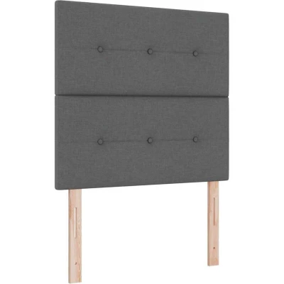 Image of vidaXL Headboard Button Tufted Dark Grey 100 cm Fabric