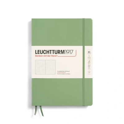 Image of LEUCHTTURM1917 366172 Notebook Composition (B5), Hardcover, 219 Numbered Pages, Sage, Dotted