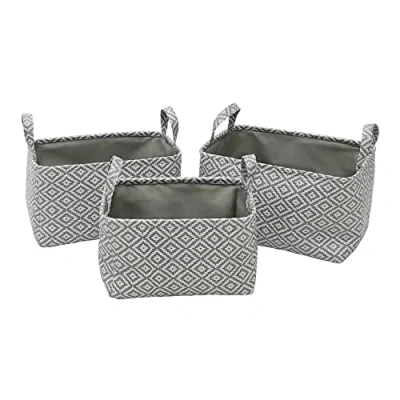 Image of JVL Argyle Set of 3 Rectangular Storage Baskets