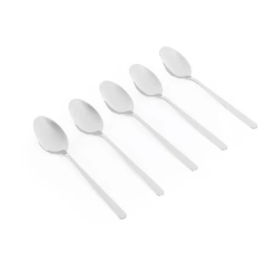 Image of Russell Hobbs RH03432EU7 Teaspoon Set of 6 Vienna Stainless Steel Coffee Spoons Cutlery Set, Mirror Polish Finish Flatware, Tea Spoon Tableware for Home, Restaurant, Office, Kitchen, Dishwasher Safe