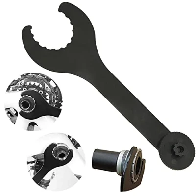Image of JTDEAL Bicycle Bottom Bracket Wrench 22CM Carbon Steel Bike Spanner Pedal Crank Repair Tool for Mountain Shimano Hollowtech 2