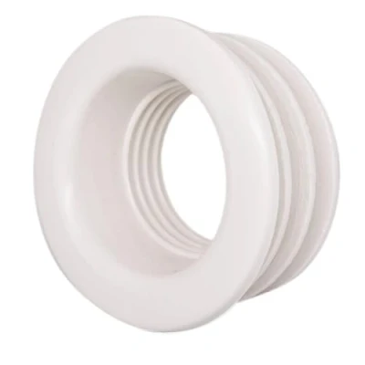 Image of SKIR&#039;CO (2 pcs) White 56 x 40 mm Rubber Sleeve for Drain Pipe, Pipe Connector, Adaptor, Reducer