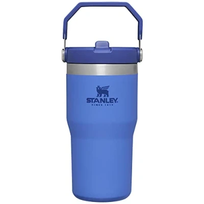 Image of STANLEY IceFlow Stainless Steel Tumbler Vacuum Insulated Water Bottle for Home, Office or Car Reusable Cup with Straw Leak Resistant Flip Cold 12 Hours Iced 2 Days, Pomelo, 20OZ