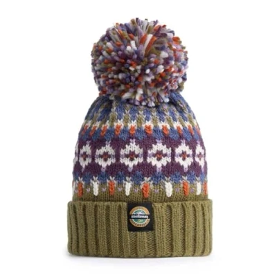 Image of SWIMZI Tundra Fairisle Knit Reflective Superbobble Hat Multicoloured