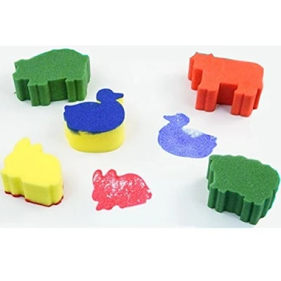 Image of Farm Yard Animal Painting Sponges Set for Kids Craft Printing Pack of 5 Shapes by BCreative®